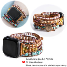 Load image into Gallery viewer, Natural Stone Apple Watch Bracelet Band www.technoviena.com
