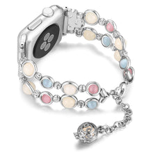 Cargue la imagen en el visor de la galería, Women&#39;s Night Luminous Pearl watchband bracelet for Apple Watch www.technoviena.com
