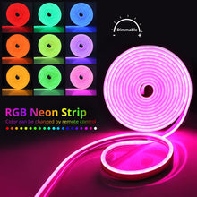 Cargue la imagen en el visor de la galería, APP Control Smart RGB LED Neon Strip Compatible Alexa Google Home www.technoviena.com
