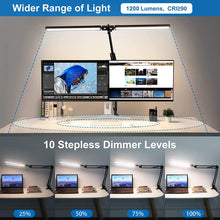Cargue la imagen en el visor de la galería, Folding Swing Arm Desk 24W LED Lamp with Clamp Dimmable www.technoviena.com
