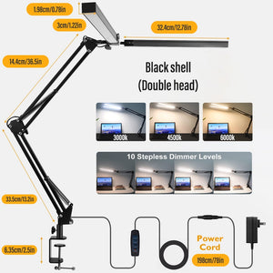 Folding Swing Arm Desk 24W LED Lamp with Clamp Dimmable www.technoviena.com