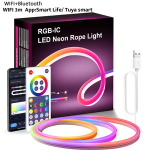 Smart WiFi RGB LED Neon Music Sync Strip Lights www.technoviena.com
