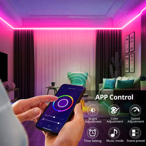 Smart 12V RGB Neon LED Strip Voice Control Alexa, Google Home www.technoviena.com