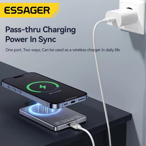 Essager Thin Wireless Power Bank Magnetic 20W 5000mAh Portable Fast Charging External Battery for Magsafe For iPhone 16 15 14 13 www.technoviena.com