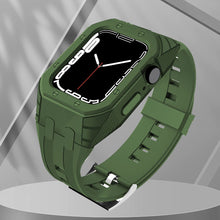 Cargue la imagen en el visor de la galería, Silicone Strap and Carbon Fiber Case Mod Kit For Apple Watch www.technoviena.com
