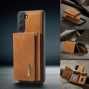 Magnetic Leather Phone Case With Card Case For Samsung Galaxy www.technoviena.com