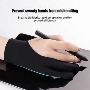 Anti-fouling Two-Fingers Anti-touch Painting Glove For Drawing Tablet www.technoviena.com
