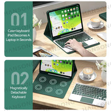 Cargue la imagen en el visor de la galería, Bluetooth Keyboard Case For iPad www.technoviena.com
