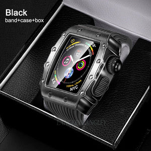 Metal Case with Silicone band for Apple Watch www.technoviena.com