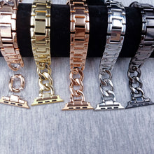 Cargue la imagen en el visor de la galería, Women&#39;s Stainless Steel Watchband for Apple Watch www.technoviena.com
