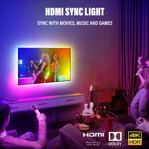 HDMI TV Sync LED Strip Compatible Alexa Google Home Music Sync www.technoviena.com