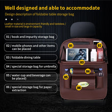 Load image into Gallery viewer, Car Back Seat Organizer with Foldable Table Tray www.technoviena.com
