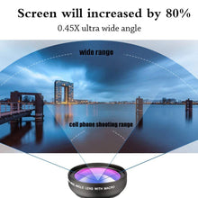 Cargue la imagen en el visor de la galería, 0.45x Super Wide Angle &amp; 12.5x Super Macro Lens HD Camera Lens www.technoviena.com
