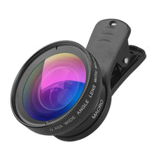 Cargue la imagen en el visor de la galería, 0.45X Wide Angle+12.5X Macro Lens Professional HD Phone Camera Lens 2in1 www.technoviena.com
