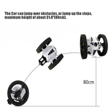 Load image into Gallery viewer, RC Jumping Stunt Car Toy with Music LED Headlights, Double Sided Tumbling www.technoviena.com
