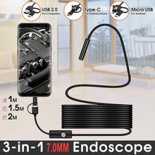 Cargue la imagen en el visor de la galería, Mini Endoscope Snake Camera Inspection for Android Smartphone And PC www.technoviena.com
