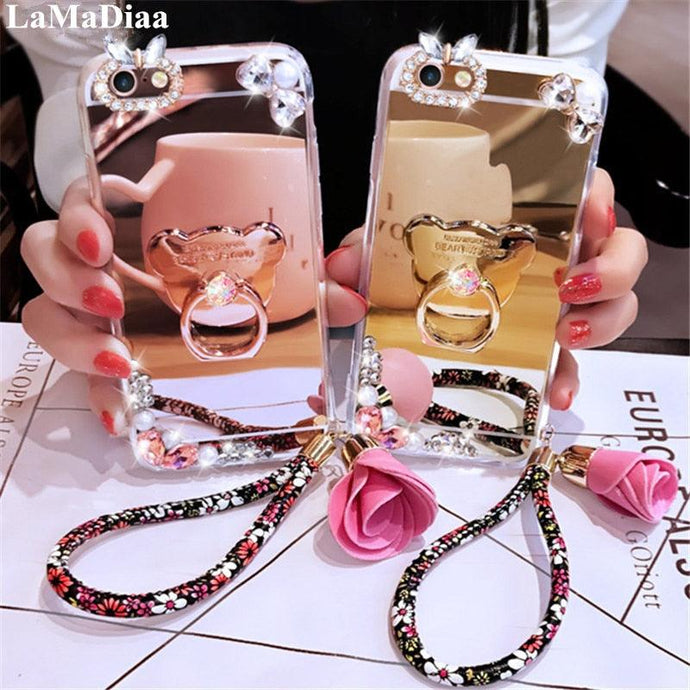 Luxury Rhinestone Case Cover For Samsung with Ring Holder Stand Case www.technoviena.com