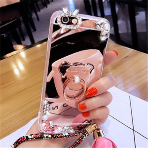 Luxury Rhinestone Case Cover For Samsung with Ring Holder Stand Case www.technoviena.com