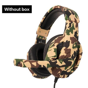 Camouflage Gaming Headset Headphones With Microphone Stereo For PC, Gamer, Laptop, Phone And Computer www.technoviena.com