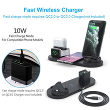 Load image into Gallery viewer, 6 in 1 Wireless Charger Dock Station for iPhone Apple Watch AirPods Pro www.technoviena.com
