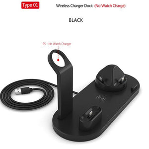 6 in 1 Wireless Charger Dock Station for iPhone Apple Watch AirPods Pro www.technoviena.com