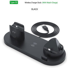 Load image into Gallery viewer, 6 in 1 Wireless Charger Dock Station for iPhone Apple Watch AirPods Pro www.technoviena.com
