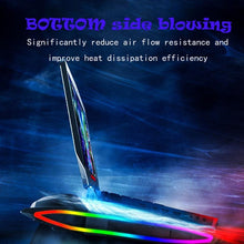 Cargue la imagen en el visor de la galería, RGB Gaming Adjustable stand 3000 RPM Powerful Air Flow Cooling Pad For 12-17 inch Laptop www.technoviena.com
