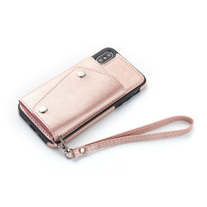 Leather Wallet Cover With Card Holder For iPhone www.technoviena.com