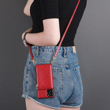 Cargue la imagen en el visor de la galería, Leather Card Holder Zipper Wallet Case for iPhone www.technoviena.com
