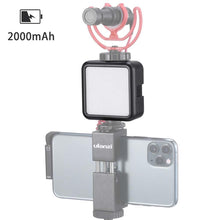 Load image into Gallery viewer, Mini LED Video Vlog Light with 3 Cold Shoe Mount Mic Built-in 2000 mAh Battery www.technoviena.com
