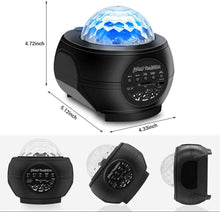 Load image into Gallery viewer, LED Star Ocean Wave Night Light Projector With Bluetooth Speaker www.technoviena.com
