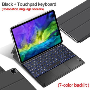 Bluetooth Touchpad Keyboard Magnetic Slim cover For iPad www.technoviena.com