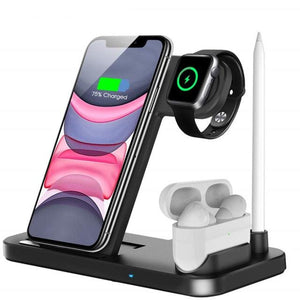 Fast Wireless 4 in 1 Foldable Charging Dock Station For iPhone Apple Watch www.technoviena.com