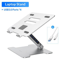 Cargue la imagen en el visor de la galería, Foldable Laptop Aluminum Stand with 4 Port USB 3.0 www.technoviena.com
