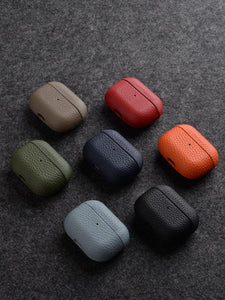 Lychee Pattern Leather Case For AirPods www.technoviena.com