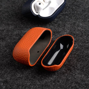 Lychee Pattern Leather Case For AirPods www.technoviena.com