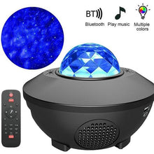 Cargue la imagen en el visor de la galería, LED Star Ocean Wave Night Light Projector With Bluetooth Speaker www.technoviena.com
