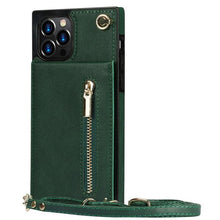 Load image into Gallery viewer, Crossbody Zipper Pocket Card Holder Cover for iPhone www.technoviena.com
