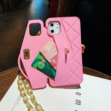 Load image into Gallery viewer, Crossbody Wallet Case With Chain For iPhone www.technoviena.com
