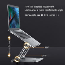 Cargue la imagen en el visor de la galería, Aluminum Foldable Adjustable Laptop Tablet Stand www.technoviena.com
