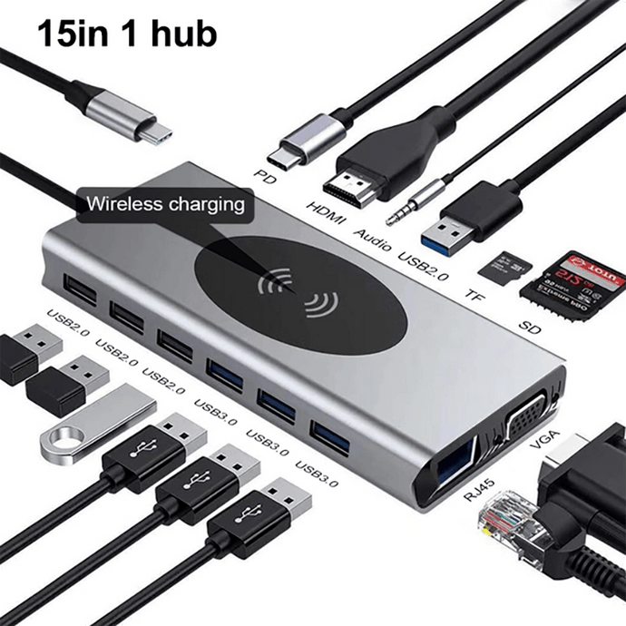 Docking Station USB Type C HUB To HDMI-Compatible Adapter www.technoviena.com