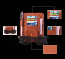 Cargue la imagen en el visor de la galería, PU Leather Auto Organizer Visor Card Holder www.technoviena.com
