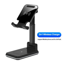 Load image into Gallery viewer, Wireless Charger with Telescopic Desktop Holder Stand 2 in 1 www.technoviena.com
