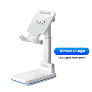 Wireless Charger with Telescopic Desktop Holder Stand 2 in 1 www.technoviena.com