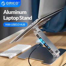 Load image into Gallery viewer, Foldable Laptop Aluminum Stand with 4 Port USB 3.0 www.technoviena.com
