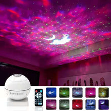 Cargue la imagen en el visor de la galería, Galaxy Moon/Nebula LED Night Light Projector Room Decor www.technoviena.com
