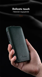 Genuine Leather Flip Case For iPhone www.technoviena.com
