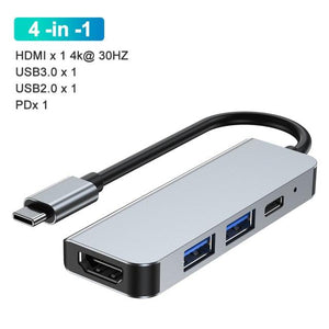 USB HUB 3.0 USB To Type C Adapter 4K HDMI Compatible www.technoviena.com