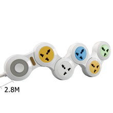 Load image into Gallery viewer, Folding style Power Strip 4Way/5Way Outlets Dual USB Ports Extension Cord www.technoviena.com
