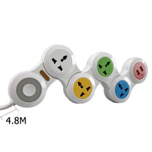 Load image into Gallery viewer, Folding style Power Strip 4Way/5Way Outlets Dual USB Ports Extension Cord www.technoviena.com

